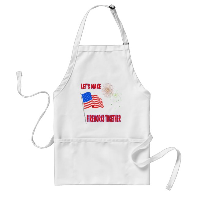 Funny 4th of July Adult Apron (Front)
