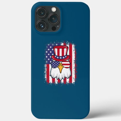 Funny 4th Of July American Flag Patriotic Eagle iPhone 13 Pro Max Case