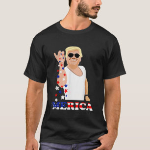 Funny 4th of July American Flag Trump Merica Salt T-Shirt