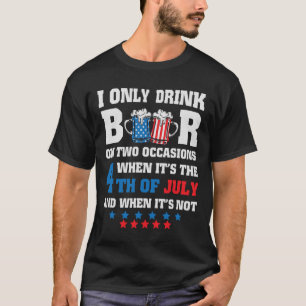 Funny 4th Of July-beer Loving Dad Drinking Gift Me T-Shirt