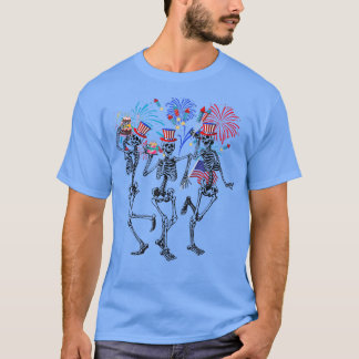 Funny 4th of July Dancing Skeleton T-Shirt