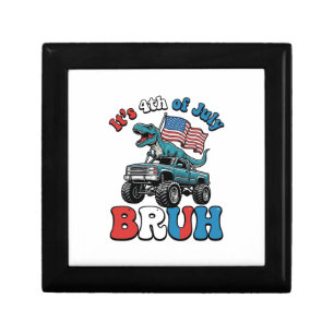 Funny 4th of July Dinosaur Monster Truck Shirt_1 Gift Box