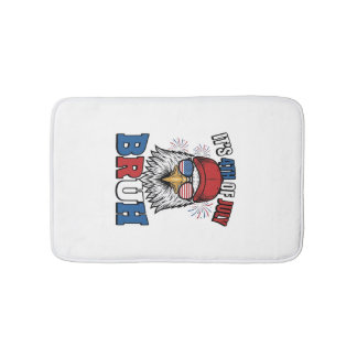 Funny 4th of July Eagle Bruh Patriotic Shirt Desig Bath Mat