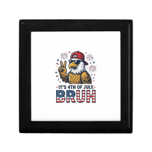Funny 4th of July Eagle Bruh Patriotic Shirt Desig Gift Box
