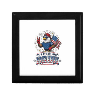 Funny 4th of July Eagle Bruh Patriotic Shirt Desig Gift Box