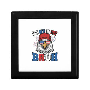 Funny 4th of July Eagle Bruh Patriotic Shirt Desig Gift Box