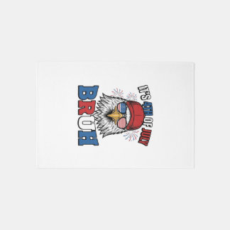 Funny 4th of July Eagle Bruh Patriotic Shirt Desig Rug