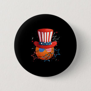 Funny 4Th Of July For Basketball Lovers Button