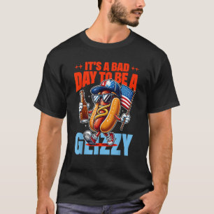 Funny 4th Of July Hot Dog Glizzy Hotdog Lover Kids T-Shirt