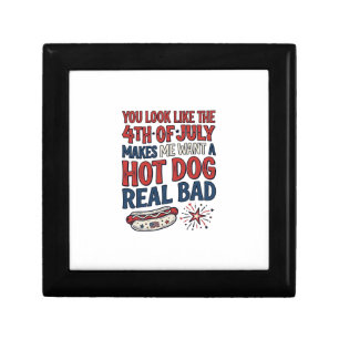 Funny 4th of July Hot Dog Patriotic Shirt Design_1 Gift Box