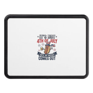 Funny 4th Of July Hot Dog Vintage Patriotic Shirt_ Hitch Cover