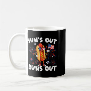 Funny 4th Of July Hotdog Usa Flag Patriotic Women Coffee Mug