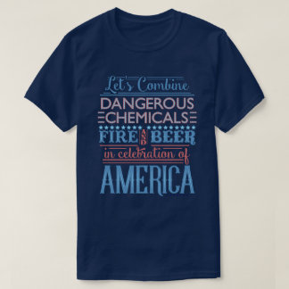 Funny 4th of July Independence Fireworks Beer Dark T-Shirt
