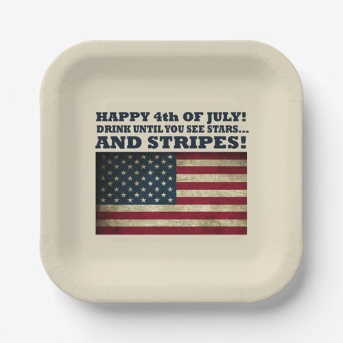 Funny 4th of july paper plates