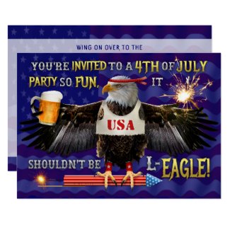 Funny 4th of July Party | Eagle Beer Fireworks Card