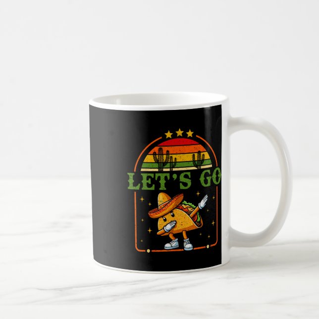 Funny 4th Of July Patriotic Dabbing Taco Meme Let' Coffee Mug (Right)