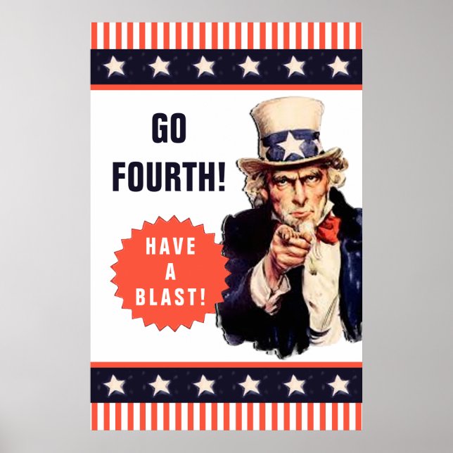 Funny 4th of July Poster (Front)