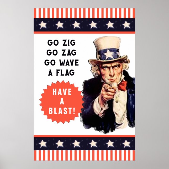Funny 4th of July Poster (Front)