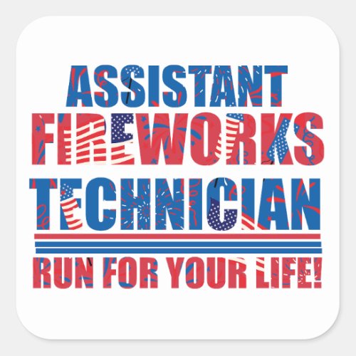 Funny 4th of july square sticker