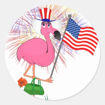 Funny 4th Of July Sticker by ChiaPetRescue at Zazzle