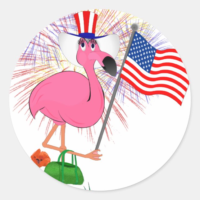 Funny 4th of July Sticker (Front)