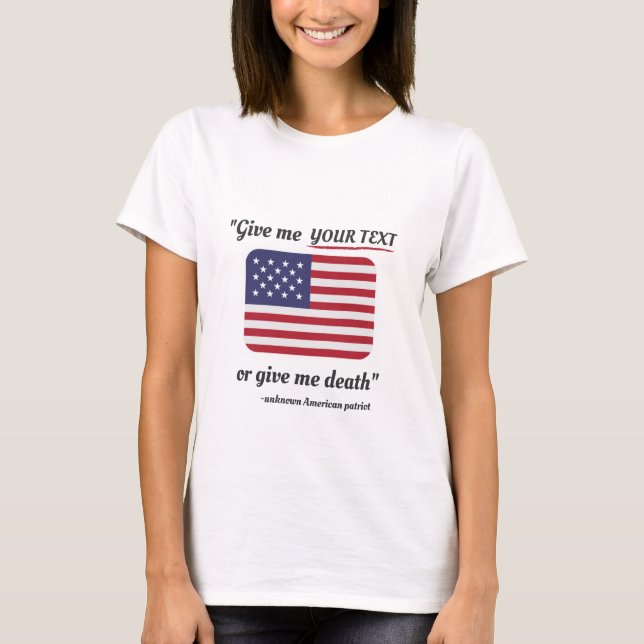 Funny 4th of July T-Shirt American Flag Patriot (Front)