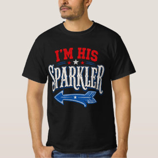 Funny 4th of July USA I'm His Sparkler T-Shirt
