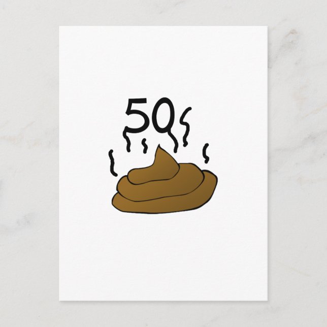 Funny, "50 Stinks" 50th Birthday design Postcard (Front)