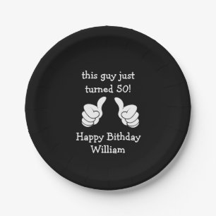 Funny 50 th Birthday Party Plates