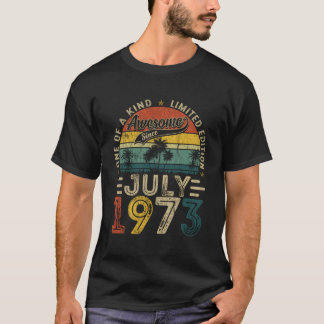 Funny 50 Year Old July 1973 Vintage Retro 50Th Bir T-Shirt