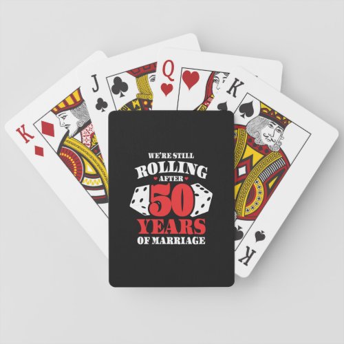 Funny 50th Anniversary Couples Married 50 Years Playing Cards