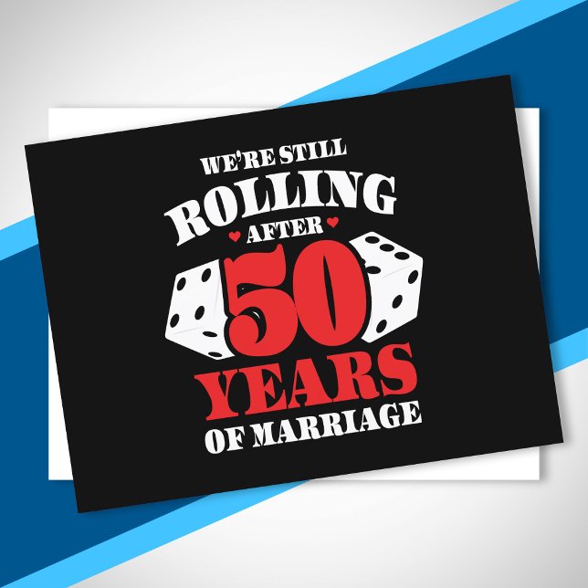 Funny 50th Anniversary Couples Married 50 Years Postcard (Creator Uploaded)