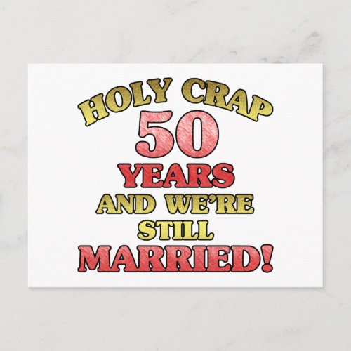 Funny 50th Anniversary Postcard