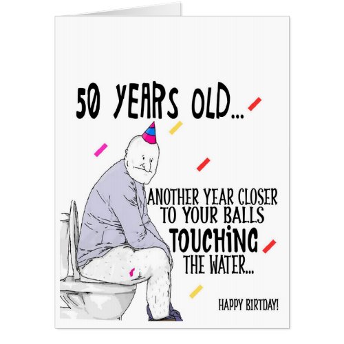 funny 50th birthday card for him
