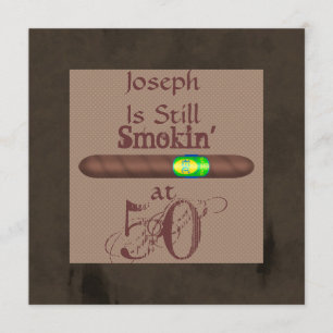 FUNNY 50th Birthday Cigar Invitations