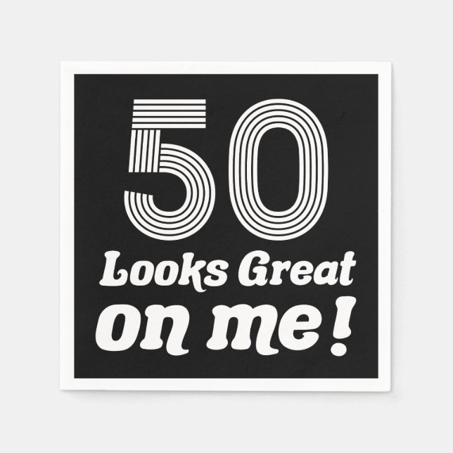 Funny 50th Birthday For Her Napkins (Front)