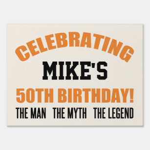 Funny 50th Birthday Outdoor Signs - Yard Signs &amp; Flags | Zazzle