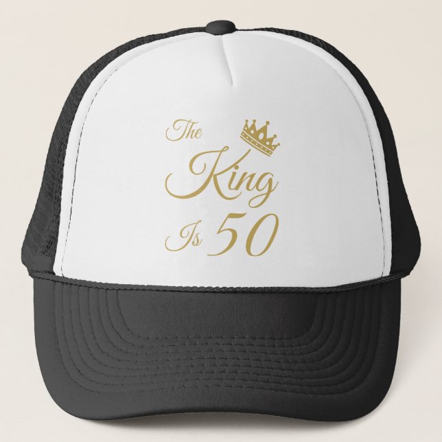 Funny 50th Birthday For Men Trucker Hat (Front)