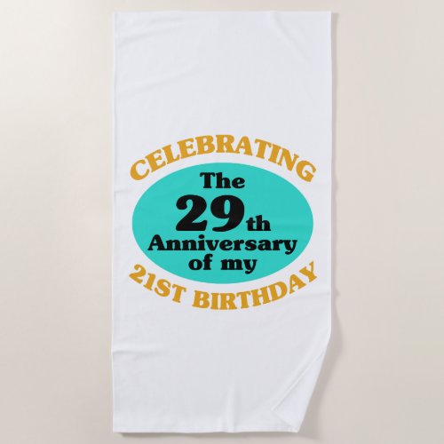 Funny 50th Birthday Gag Gift Beach Towel