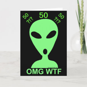 Funny 50th Birthday Geek Chic Missing Time Card
