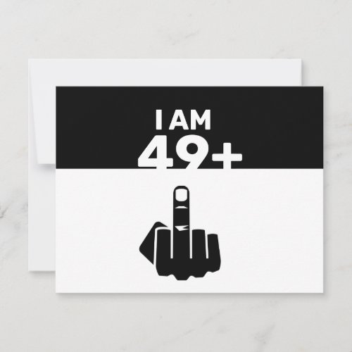 Funny 50th Birthday Gift 49 Plus one Holiday Card