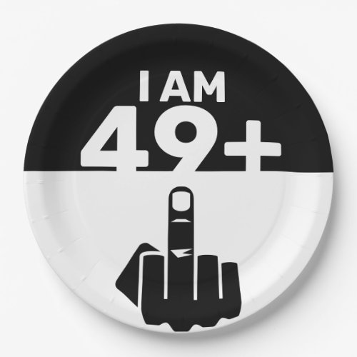 Funny 50th Birthday Gift 49 Plus one Paper Plates