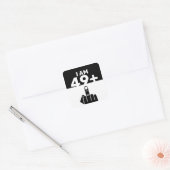 Funny 50th Birthday Gift, 49 Plus one  Square Sticker (Envelope)