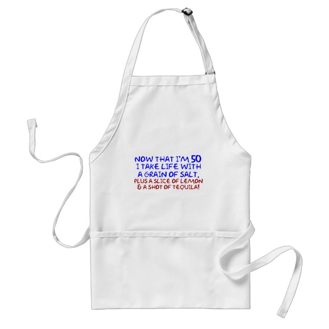 Funny 50th birthday gifts! adult apron (Front)