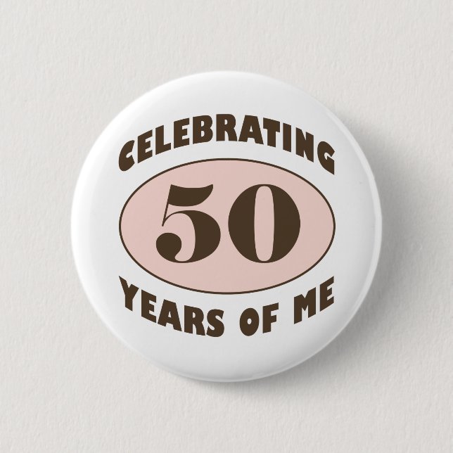 Funny 50th Birthday Gifts Button (Front)