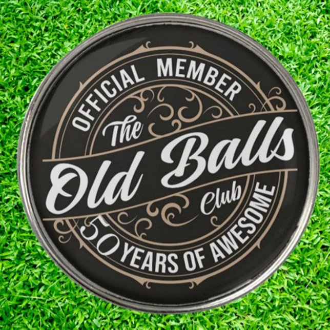 funny 50th Birthday,  Golf Ball Marker ( “Half a century of love, strength, and kindness. Here’s to 50 more incredible years.”)
