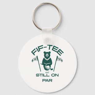 Funny 50th Birthday Golfer Vintage 1975 Golf Lover Keychain
