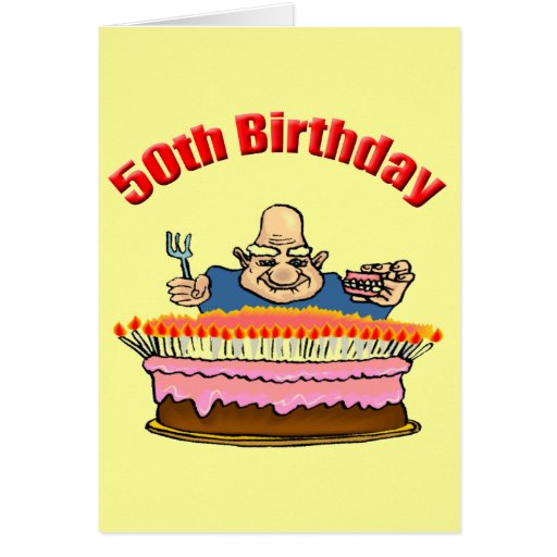 Funny 50th Birthday Invitations Greeting Card | Zazzle