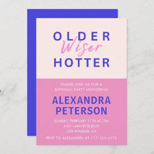 Funny 50th birthday invitations Older Wiser