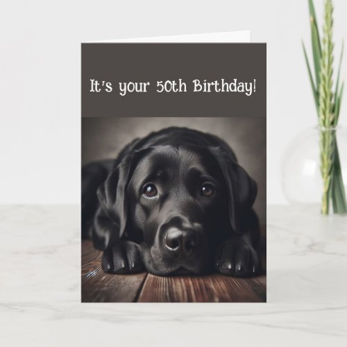 Funny 50th Birthday Labrador Retriever Card